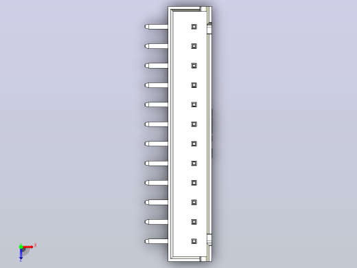 白色JST XH 12针连接器P 2 54mm有角度俯视缩略图
