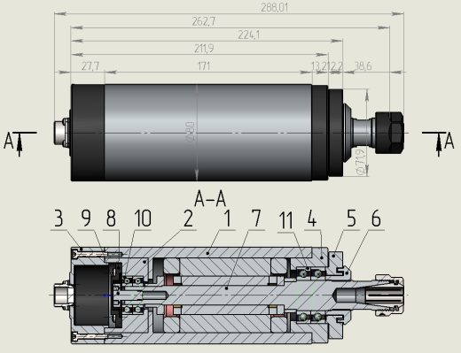 GDZ-80-2.2A型轴滚筒辊筒缩略图