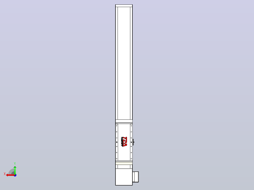 伺服电机集成皮带传动直线执行器TPA-OCB-140-256-L750-RP-P75-N3后视图