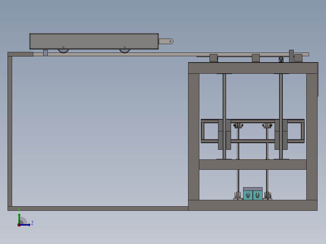 6 x 4 英尺真空成型机-vacuum-forming-machine-模型格式为 sw左视图