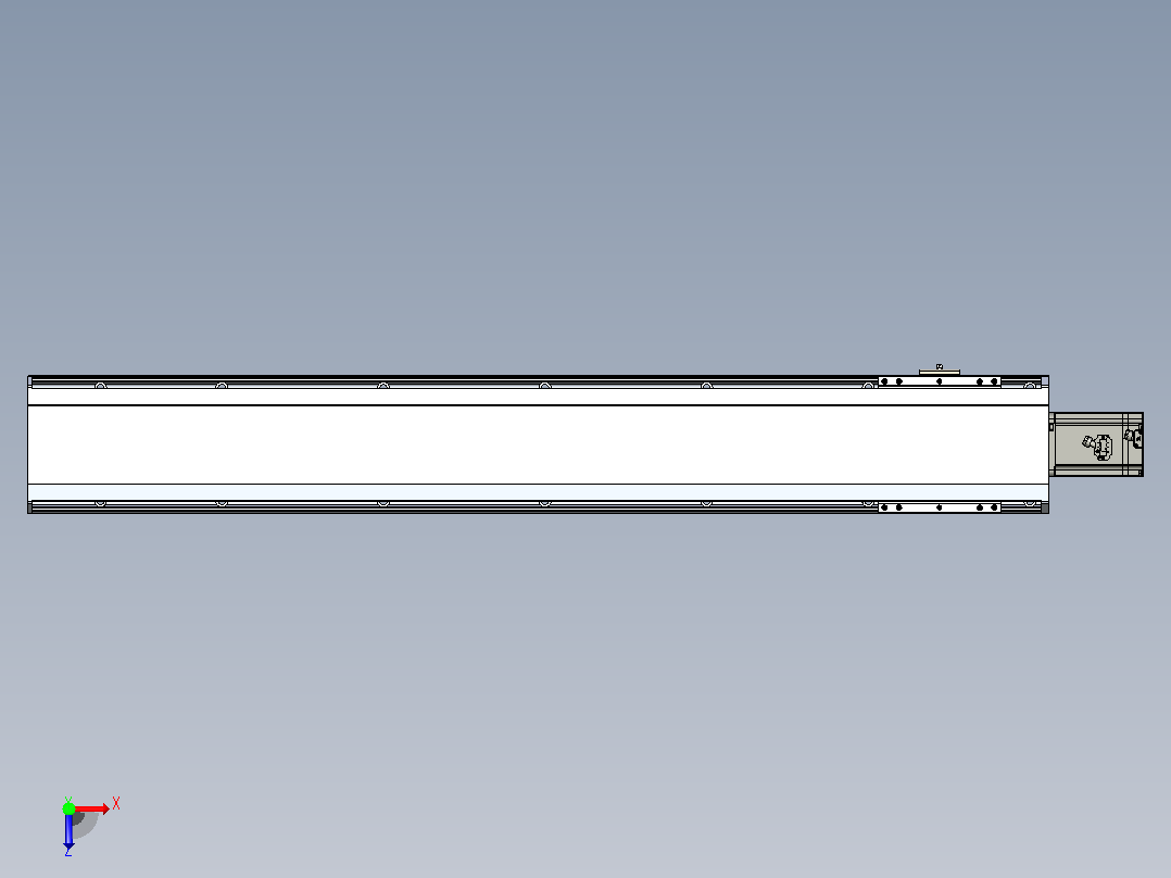 日规模组半封闭丝杆TPA-HNR-170T-2010C-L1000-M-M75-N3俯视图