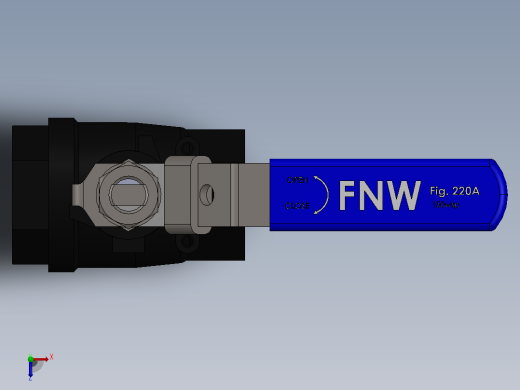 FNW-FNW221AG二片式内螺纹球阀俯视缩略图