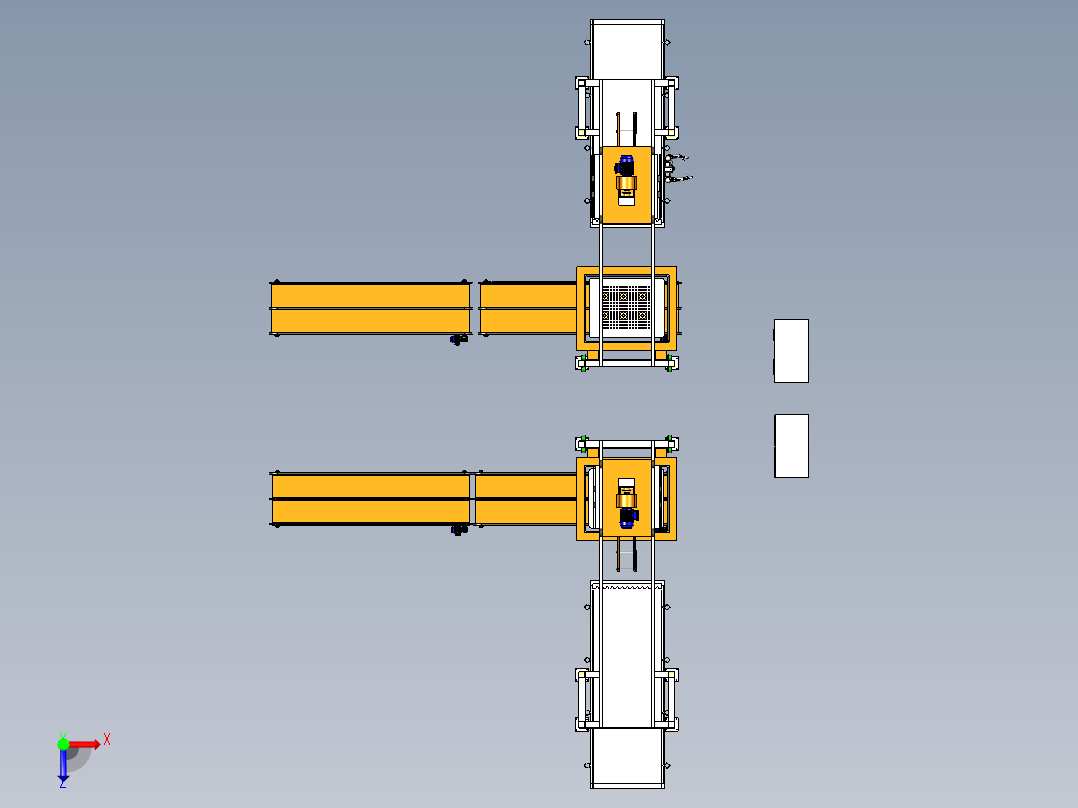 托盘堆垛机流水线stp俯视图