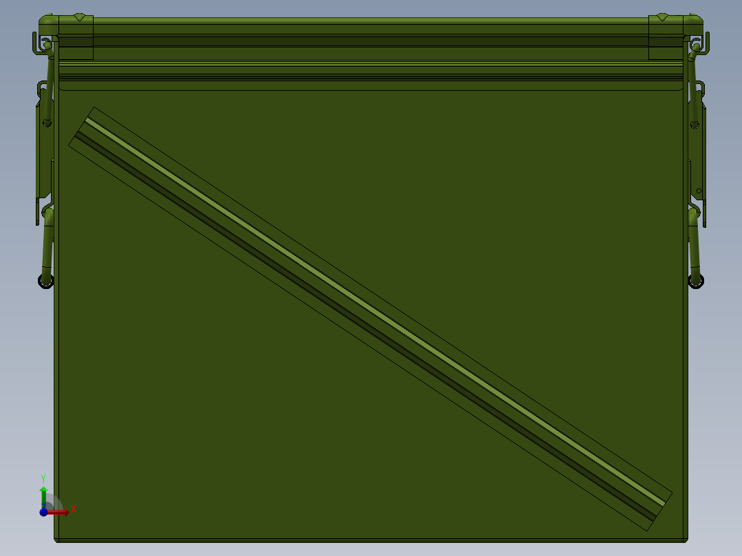 solidworks 大容量弹箱设计前视图