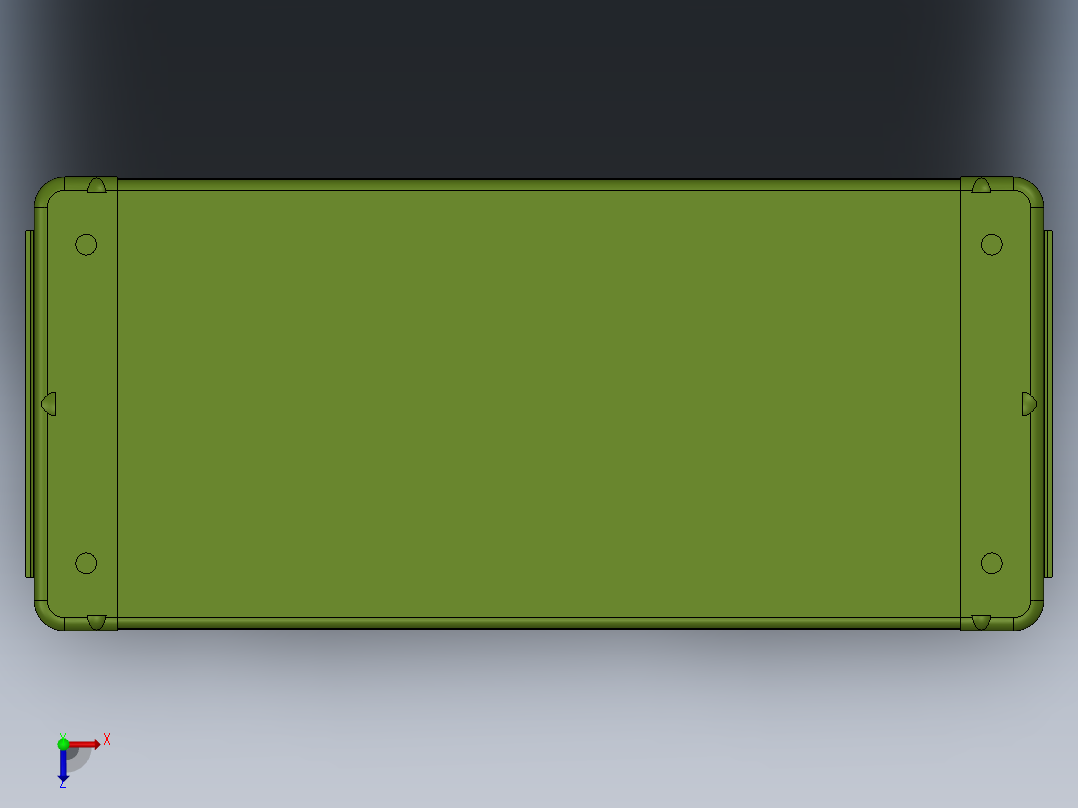 solidworks 大容量弹箱设计俯视图
