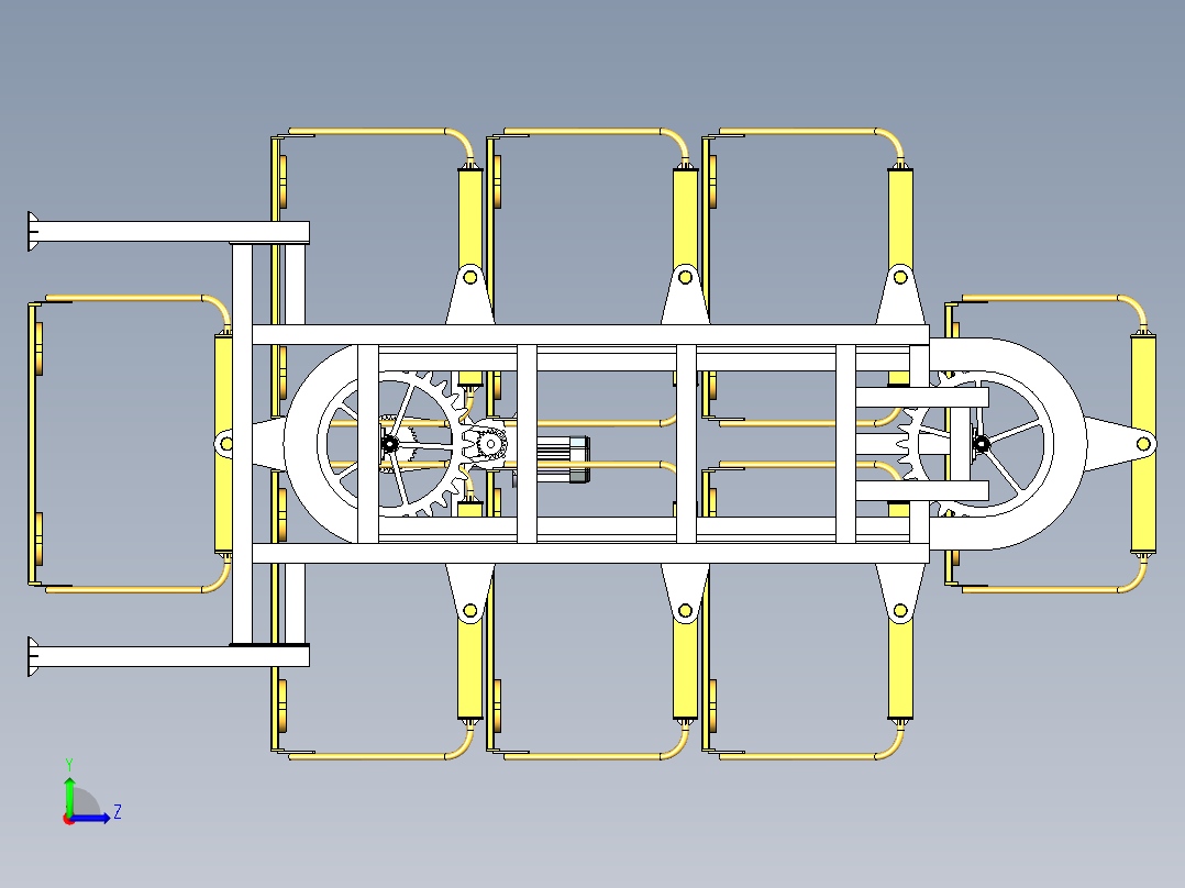 多级停车系统左视图