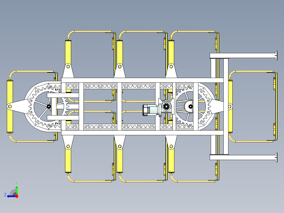 多级停车系统右视图
