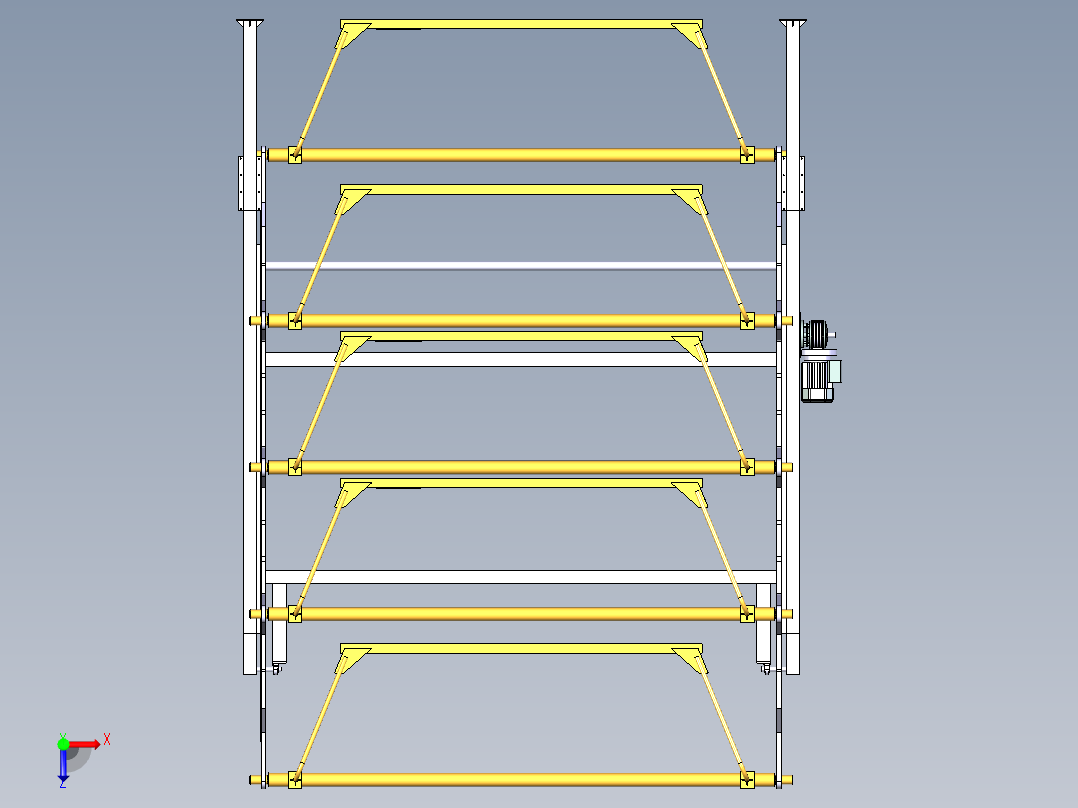 多级停车系统俯视图