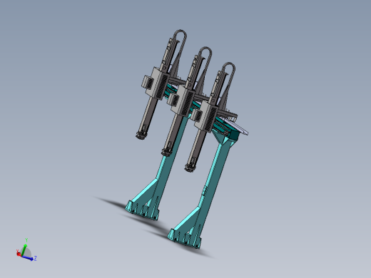 单立柱式双轴机床上下料机械手3d图纸 单臂龙门移栽机械手3d模型