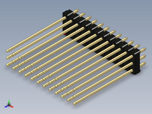 彩色公头100mil（2.54mm）系列-DS1021_black_3x12p_100mil_Type43_rev1.0