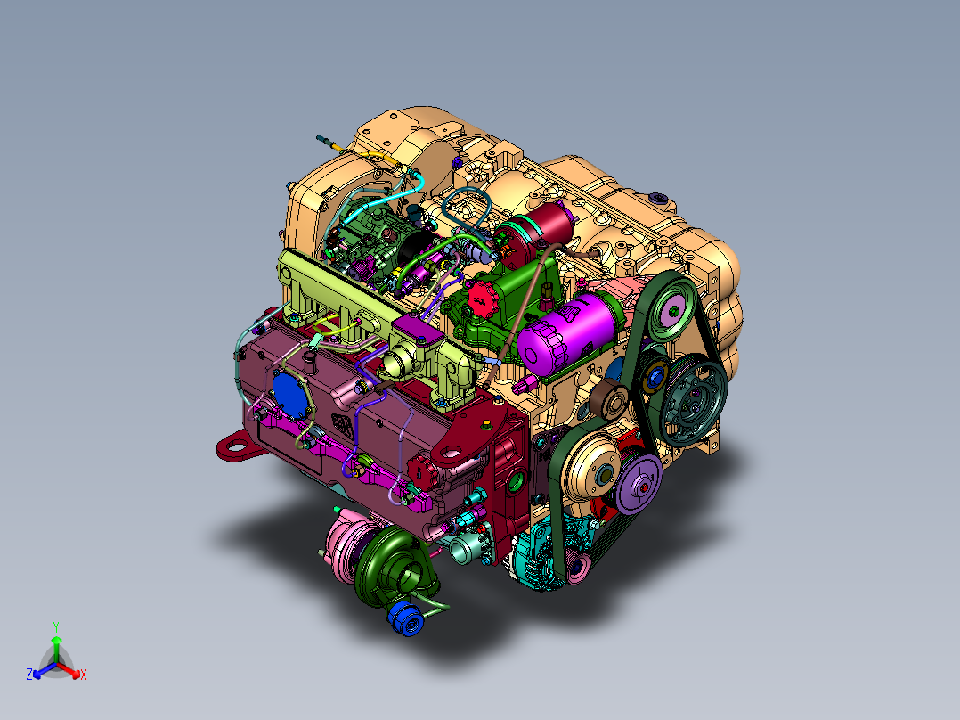 杰西博挖掘机444发动机