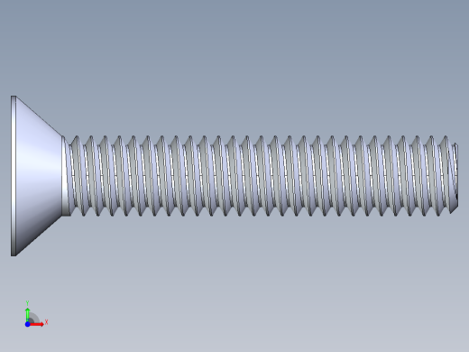 锥形内六角头螺钉-FHCS 0.3125x 1.750前视缩略图