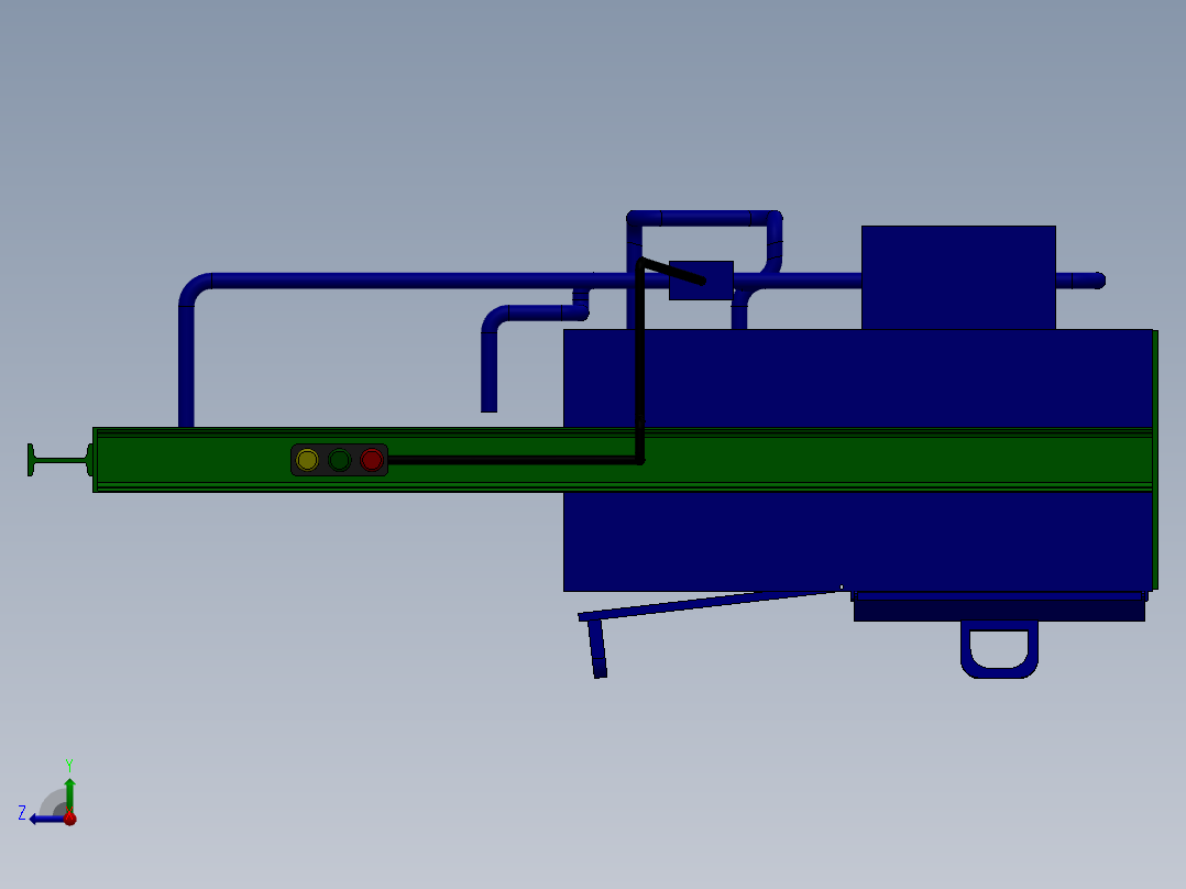 垃圾压实机右视图