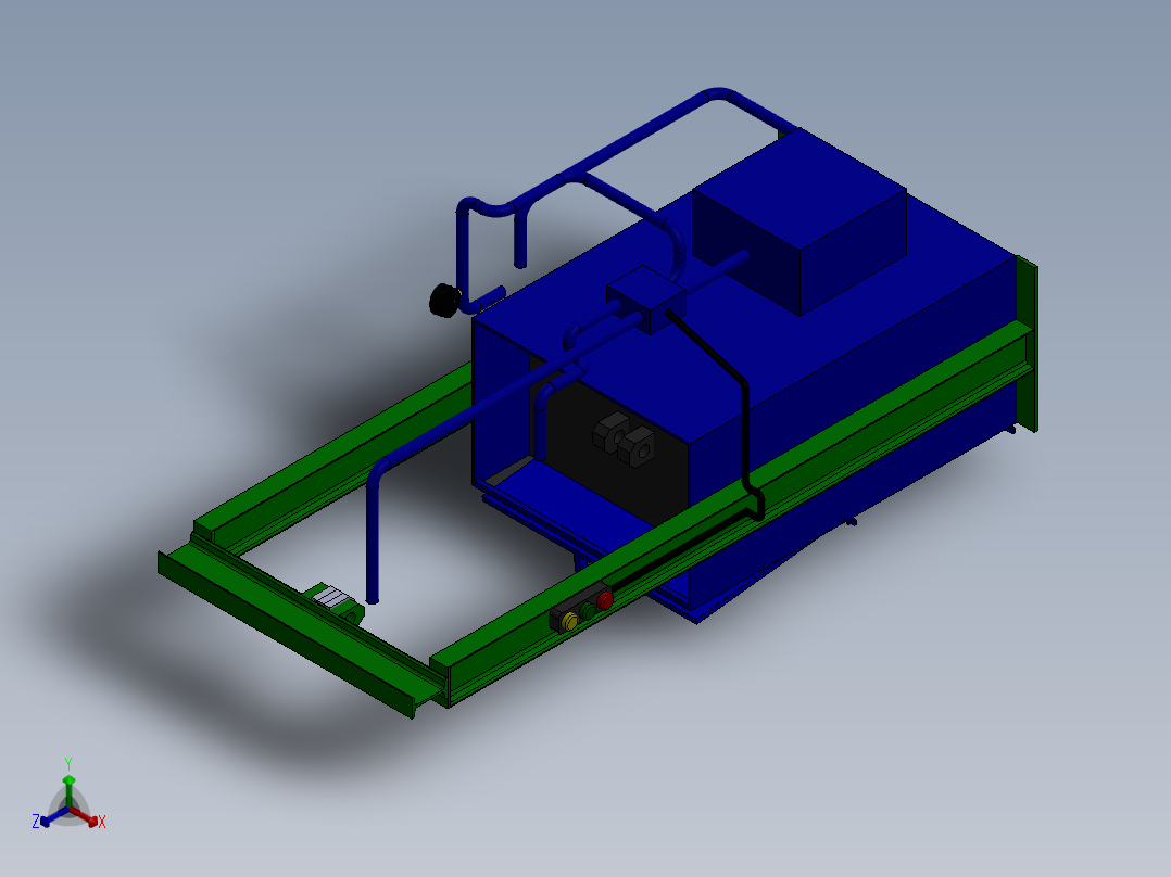 垃圾压实机正等轴测图