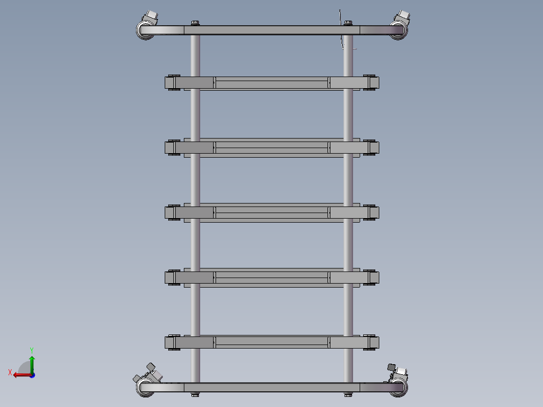 电子车间小车后视图