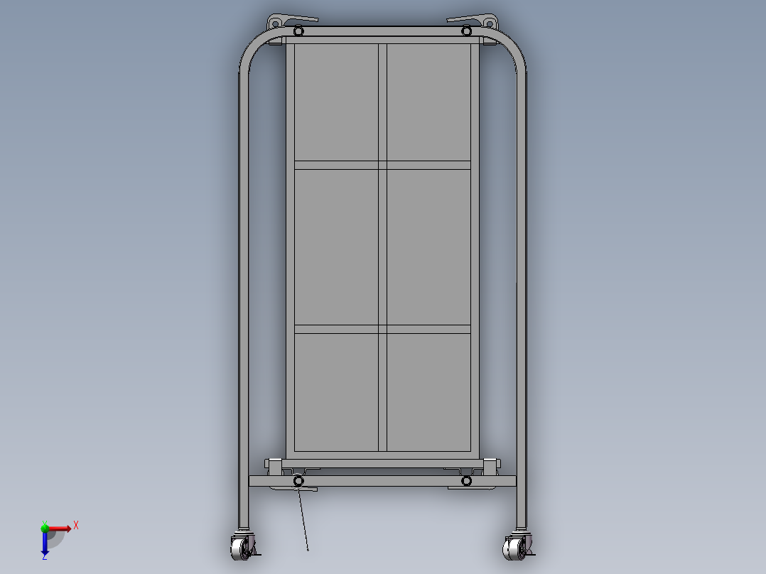 电子车间小车俯视图
