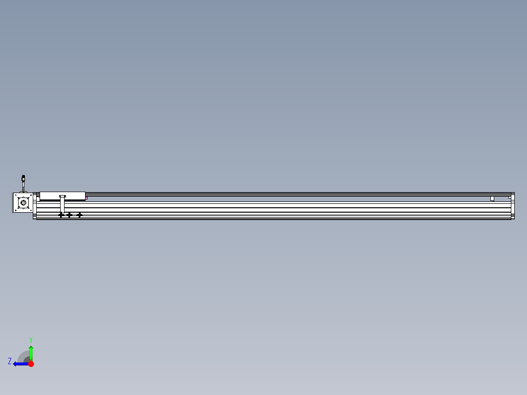东锦同步带传动-直线滑台模组DH210B-L150-S1850-BL-P750W-C3右视图