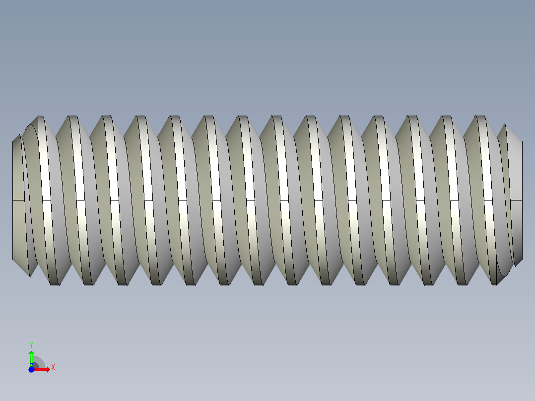 DIN 913-ISO 4026 固定螺钉-M2 L=6.STEP前视图
