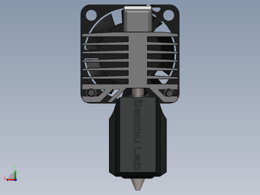 完整的热端组件 Bambu Lab X1C 钢喷嘴后视缩略图