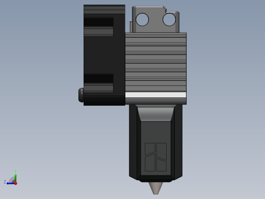 完整的热端组件 Bambu Lab X1C 钢喷嘴右视缩略图