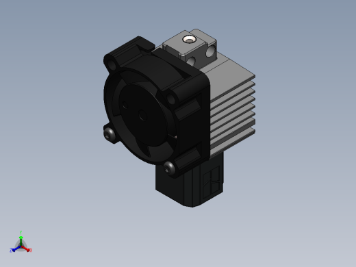 完整的热端组件 Bambu Lab X1C 钢喷嘴正等轴测缩略图
