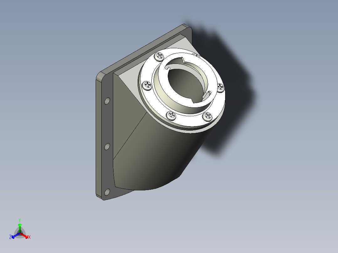 過濾器(側裝型)PLRB+C-3D多系列多零件图纸模型主视图