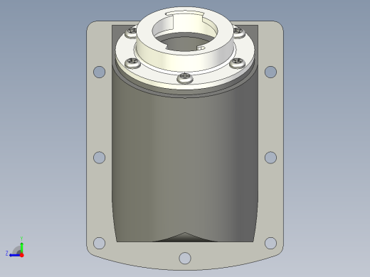 過濾器(側裝型)PLRB+C-3D多系列多零件图纸模型右视缩略图