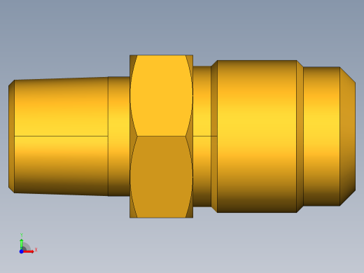 扩口式工业通用硬管接头Male Connector 48F-8-4前视缩略图