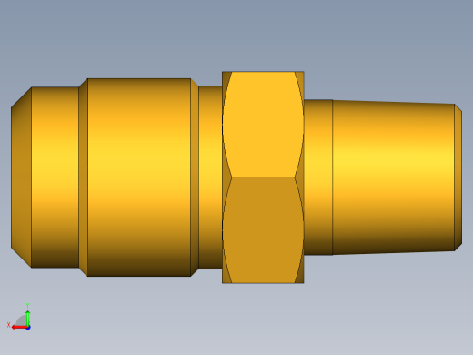 扩口式工业通用硬管接头Male Connector 48F-8-4后视缩略图