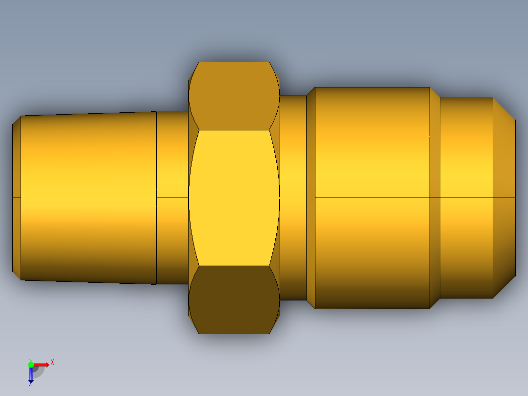 扩口式工业通用硬管接头Male Connector 48F-8-4俯视图