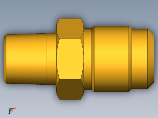 扩口式工业通用硬管接头Male Connector 48F-8-4俯视缩略图