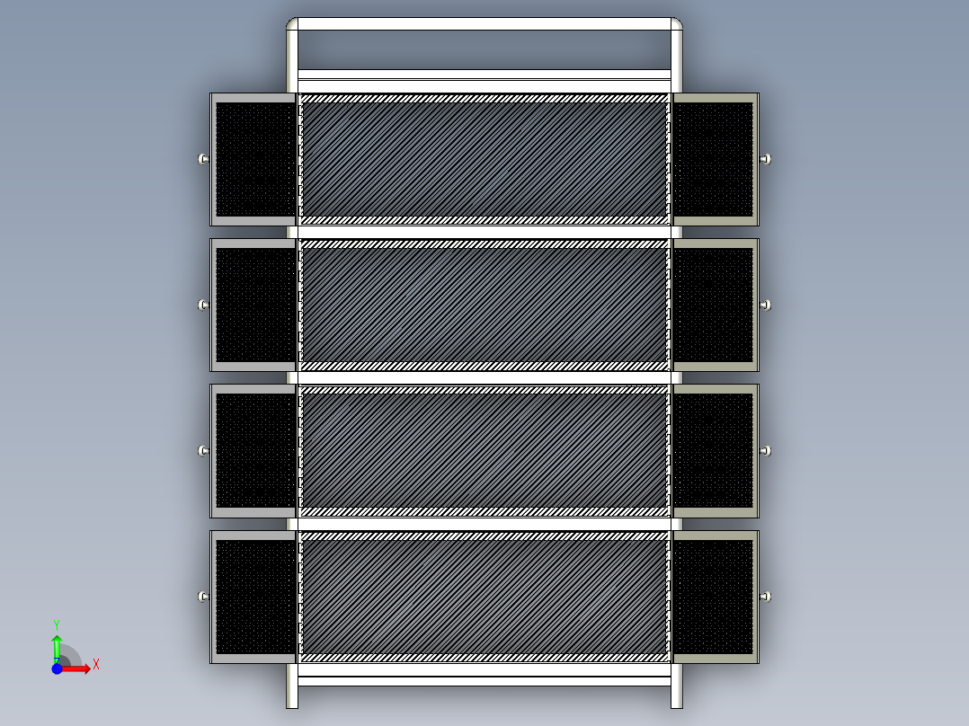 厨房货架前视图