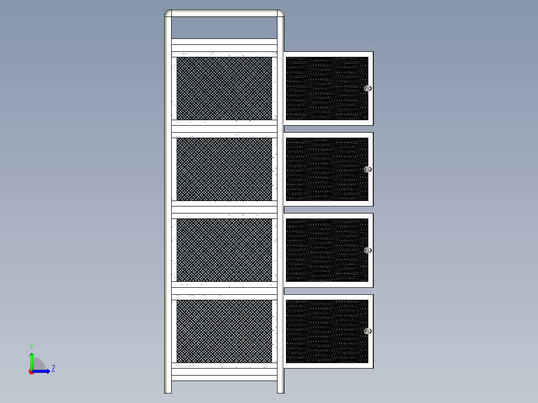 厨房货架左视图