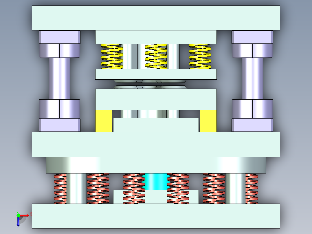 切边冲孔模架俯视图