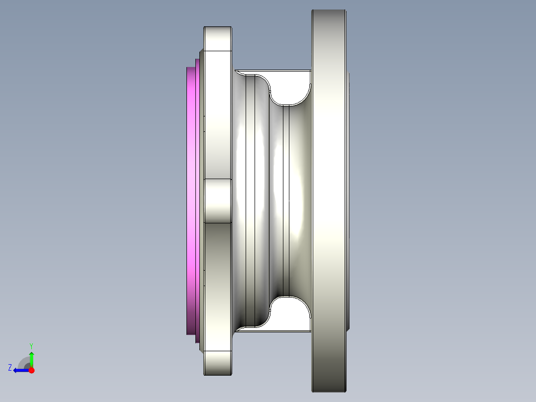 管道手动球阀-水管开关阀-手动阀门User Library-MD52C150DN80-2_MD52C150DN80.FCP右视图