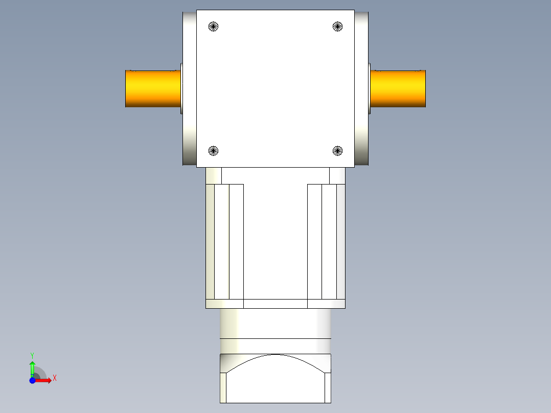 换向器PW170双轴 PLX142-L3 22-110-145-M8.stp前视图