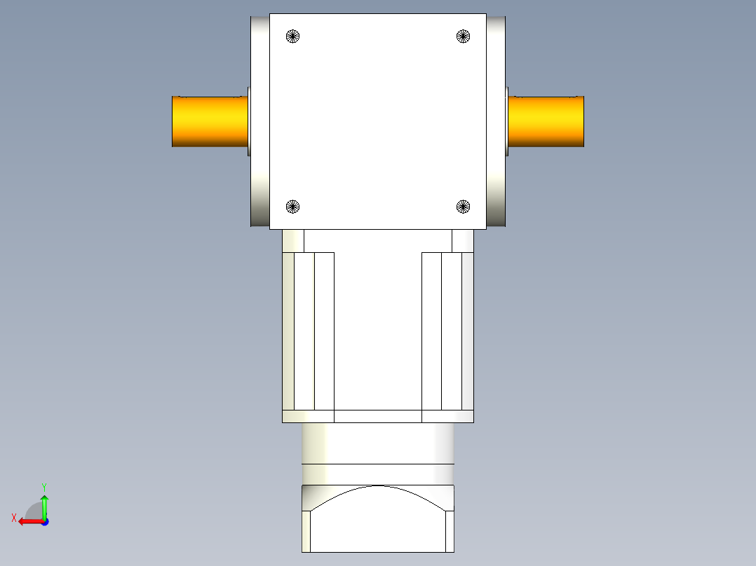 换向器PW170双轴 PLX142-L3 22-110-145-M8.stp后视图