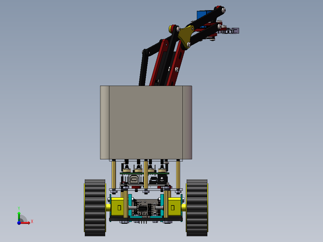 多功能运输履带小车前视图
