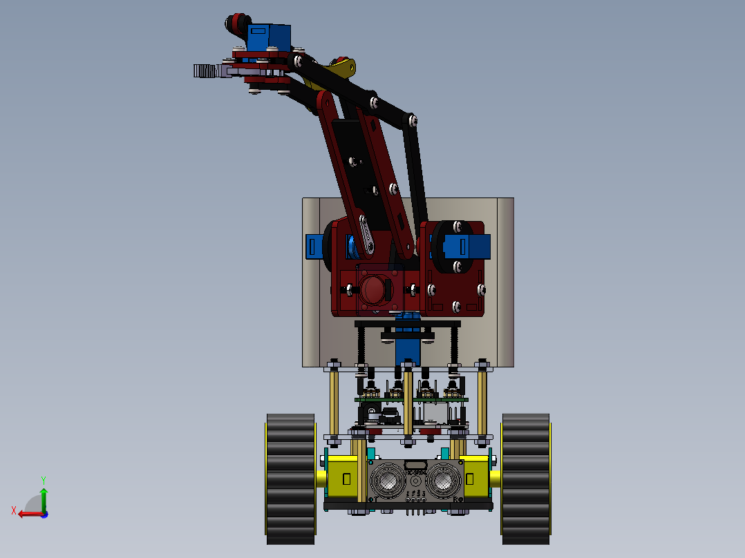 多功能运输履带小车后视图