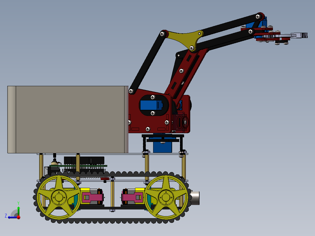 多功能运输履带小车右视图
