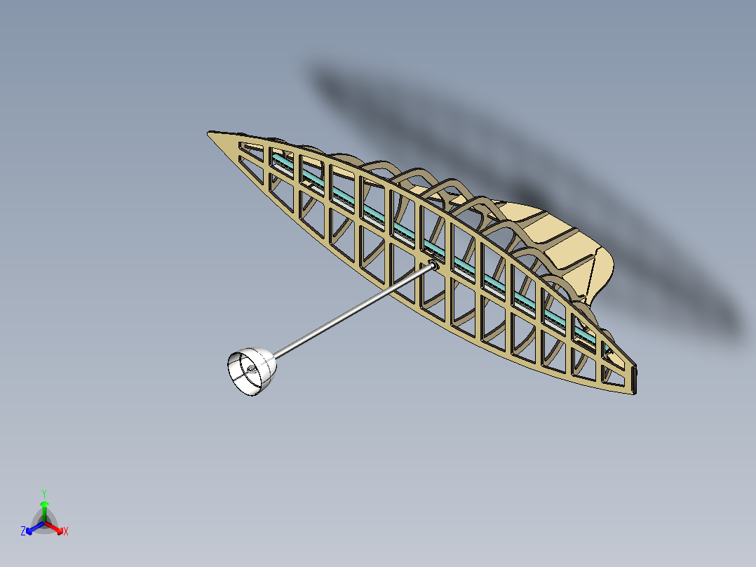 奋进号帆船设计的吊式船体