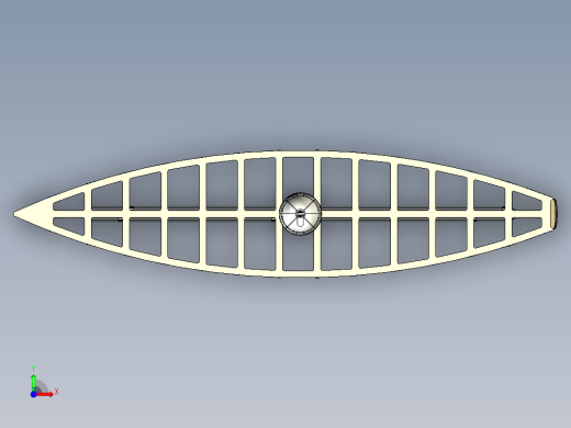奋进号帆船设计的吊式船体前视缩略图