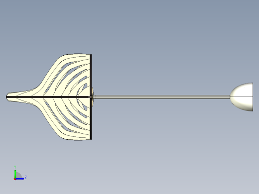 奋进号帆船设计的吊式船体左视缩略图