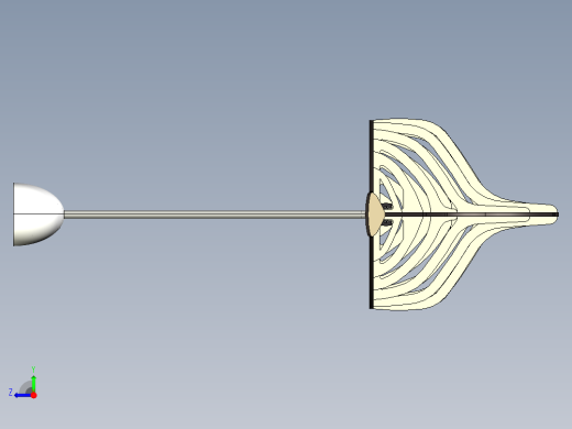 奋进号帆船设计的吊式船体右视缩略图