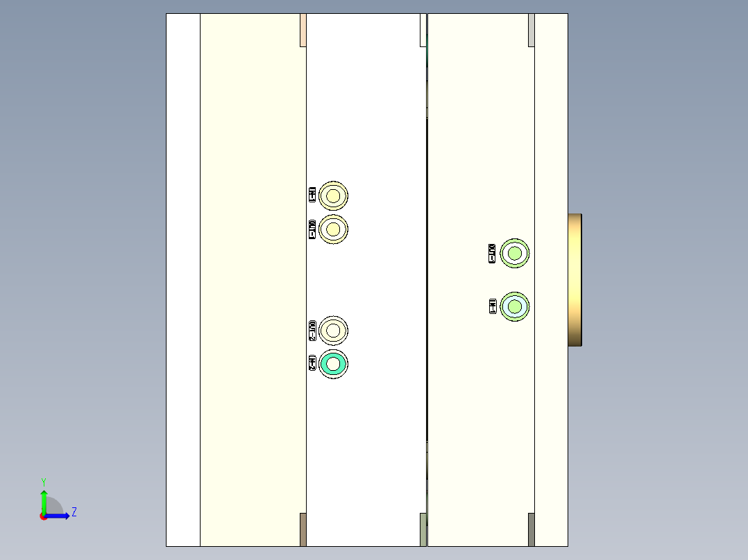 龙鳞配件（注塑模具）左视图