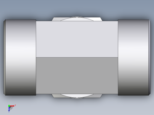 卡套式工业通用硬管接头EO_Adjustable_locknut_branch_tee_TEE38SMOROMDCF俯视缩略图
