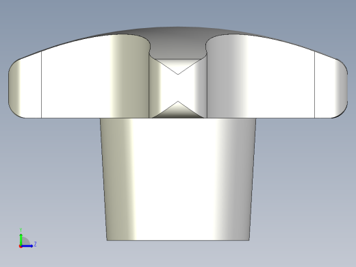 星型把手CK-3D多系列多零件图纸模型左视缩略图