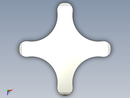星型把手CK-3D多系列多零件图纸模型俯视缩略图