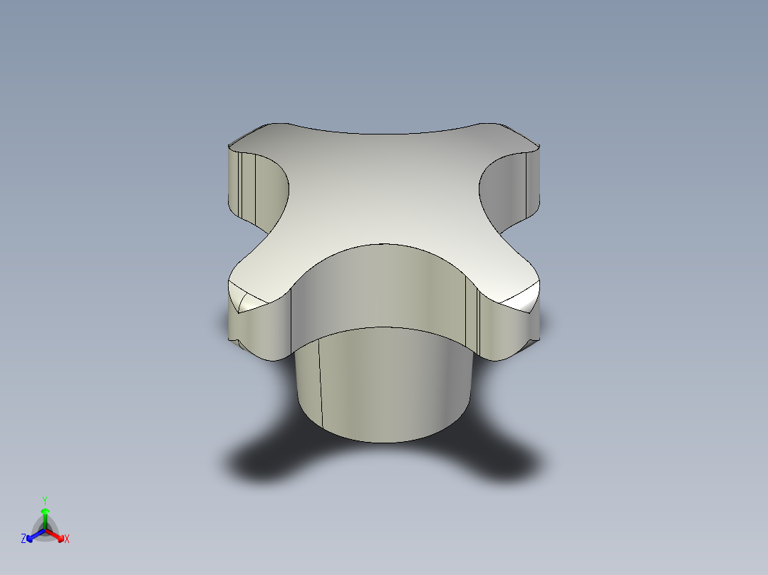 星型把手CK-3D多系列多零件图纸模型正等轴测图