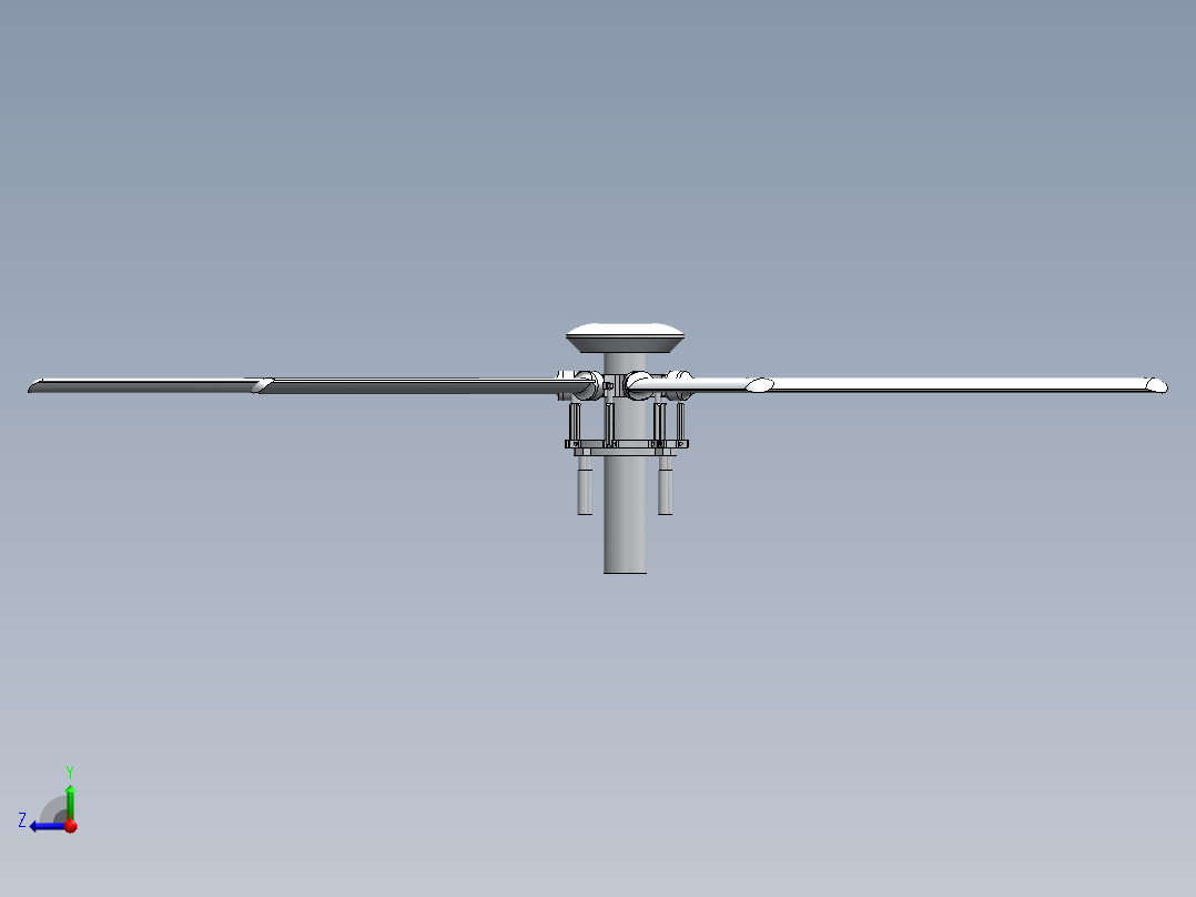 七桨直升机桨叶总成---格式为：SW右视图